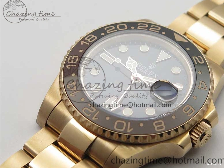 1223 Comfortable GMT Master II 126715 CHNR Black Brown Ceramic 316L Steel GMF 1:1 Best Edition Black Dial on RG Bracelet A 2961